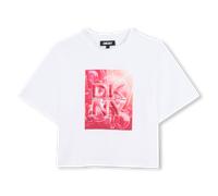 Dkny - Short-sleeved T-shirt - White Pink - Girl - 6 Years
