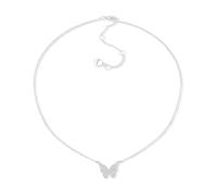 DKNY Womens Butterfly 40.5cm Pendant Necklace in Silver with Crystal Stones, 60538630