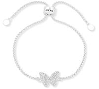 DKNY Silver Tone Crystal Pavé Butterfly Bracelet