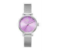 DKNY Soho Mini Quartz Watch 5 ATM, Silver/Pink, Standard Size, Modern