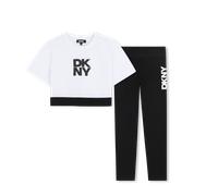 Dkny - T-shirt And Leggings Set - White Black - Girl - 4 Years
