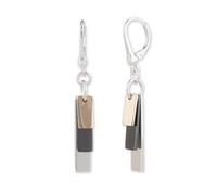 DKNY Tri-Tone Shaky Drop Earrings - Women's Fashion Jewelry - Dangle Drop Earrings for Women - Great Gift for Women, One Size, Silver, No Gemstone