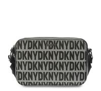 DKNY Tutu Logo Double Zip Crossbody Bag - Black/Silver - One Size - Black/Silver - 100% Mixed