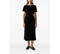 DKNY twist-detail side-slit midi dress - Black S-M-L-XL
