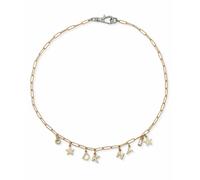 DKNY Two Tone Logo Charm Necklace