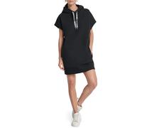 Dkny Two Tone Logo Drawcord Sneaker Short Sleeve T-shirt Black XS Woman