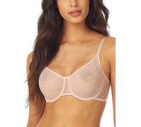 DKNY Underwired Monogram Mesh Unlined Demi Bra Poplin White