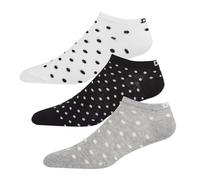 DKNY Women's VIDA Ankle Socks, 3pk Black/White/Grey Spot, 4_7