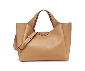 DKNY Willa Satchel, 100% Polyurethane Woman, Cappuccino, Large