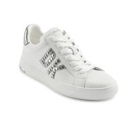 DKNY Women Abeni-Lace Up On S Sneakers, White Nickel, 39.5 EU