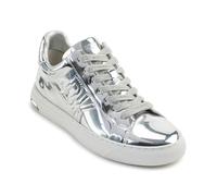 DKNY Women Abeni-Lace Up Snea Sneaker, Silver, 6.5 UK