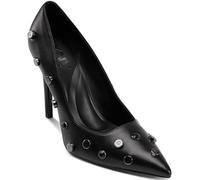 DKNY Women Mickel Studs-High Pump 100mm Heels, Black, 39.5 EU