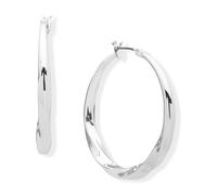 DKNY Women’s Hoop Earrings, Medium Twist Hoop Design, Gold-tone and Silver-tone options, Lightweight Everyday Earrings