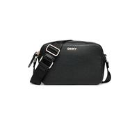 DKNY Women Tutu Double Zip Camera Bag, Black and Gold, Small