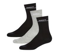 DKNY Womens 3 pack Socks Paige Cotton Black/grey 6-8