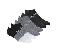 DKNY Women's 6 Pack Sport Cushion Low Cut Socks, Black/White, 8-10 UK
