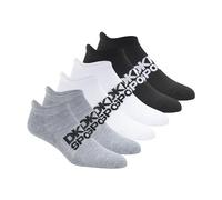 DKNY Women's 6 Pack Sport Cushion Low Cut Socks, Grey/White/Black, 8-10 UK (Pack of 6)
