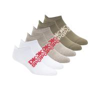 DKNY Women's 6 Pack Sport Cushion Low Cut Socks, Oatmeal/Green, 8-10 UK