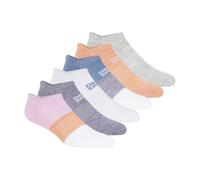 DKNY Women's 6 Pack Sport Cushion Low Cut Socks, Pink/White, 8-10 UK