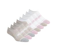 DKNY Women's 8-Pack Liner Socks, Ivory, 9-11