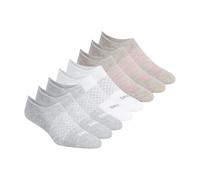 DKNY Women's 8-Pack Liner Socks, Medium Grey/Oatmeal, 9-11