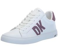 DKNY Women's Abeni-Lace Up Snea Trainers, Wht Mau, 5 UK