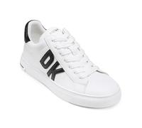 DKNY Women's Abeni-Lace Up Sneakers, White and Black, 4 UK