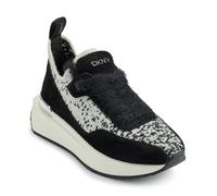 DKNY Women's Aveline Lace Up Sn Trainers, Black Off White, 7.5-8 UK