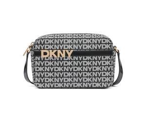 DKNY Women's Avril Camera Bag, Black and Black Logo, Black And Black Logo, Small