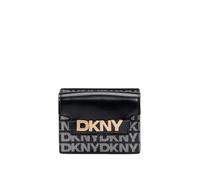 DKNY Women's Avril Cardcase Card Case, Black and Black Logo, Black and Black Logo, Small