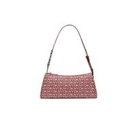DKNY Women's Avril Logo Zip Top Hobo Shoulder Bag Red Multi DKNY Red One Size