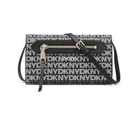 DKNY Women Bryant Ave Wallet Crossbody Bag, Black and Black Logo, Small