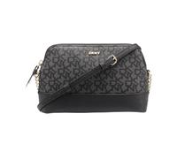 DKNY Women's Bryant Park Top Zip Dome Crossbody Crossobody Bag, Black Logo and Black