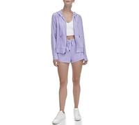 DKNY Women's Chintz Honeycomb Mesh Shorts, Tulip, XL