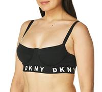 DKNY Women's Cozy Boyfriend Underwire Bra Top, Black/White, 38C