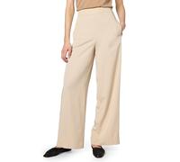 DKNY Women's Pull On Wide Leg Twill Pant, Chino Khaki, M