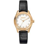Dkny Chambers Glitz 30 Mm Woman Watch Golden Woman