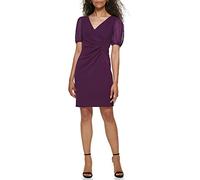 DKNY Women's Dresses Mixed Media, Wine,6