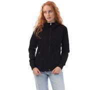 DKNY Women's Embellished Logo Fitted Full Zip Hooded in Black