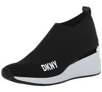 DKNY Women's Everyday Comfortable Wedge Sneaker, Black Cosmos, 2.5 UK