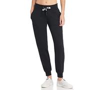 DKNY Women's Fleece Jogger Sweatpant with Pockets, Black, Large