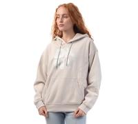 DKNY Women's Foil Logo Hoody with Pocket in White