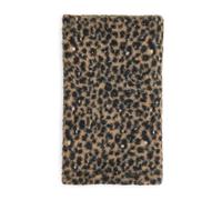 DKNY Women's Fuzzy Mini Leopard Scarf Fashion, Truffle, One Size