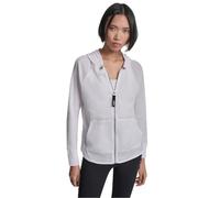 DKNY Womens FZ Waffle HoodieWomens White 14