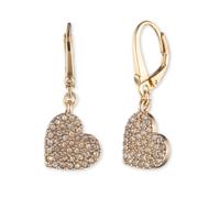 DKNY Women's Heart Drop Earrings with Crystal - Gold & Crystal DKNY Gold One Size