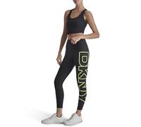 DKNY Women's High Waist 7/8 Exploded Logo Tight Leggings, Zest, XS