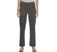 DKNY Women's High Waist Dress Pants - Straight Leg Ponte Pant - Office Work Business Casual Pants, Black Stripe, XL