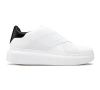 DKNY Women's Jaye Slip on Sneaker, White/Black, 5.5 UK