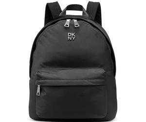 DKNY Women's Jenny Backpack, Black and Silver