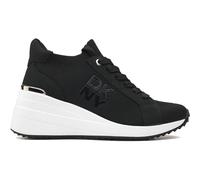 DKNY Women's Kasia Lace Up Wedge Sneaker, Black, 5.5 UK